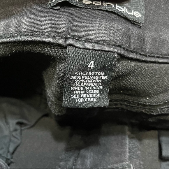 Miss Poured In Blue Stretchy Black Mid Rise Jeans Size 4 - Picture 11 of 13